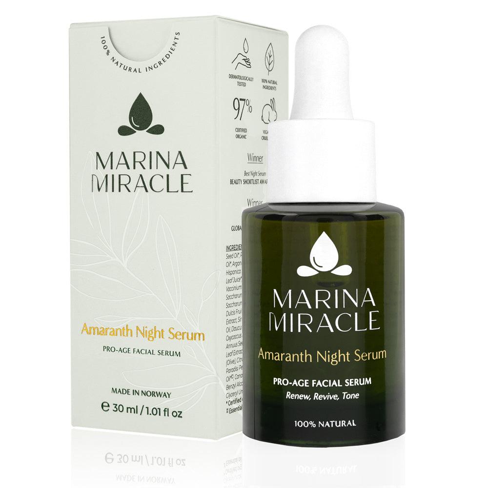 Marina Miracle Amaranth Night Serum 30 ml luksus nattserum emballasje