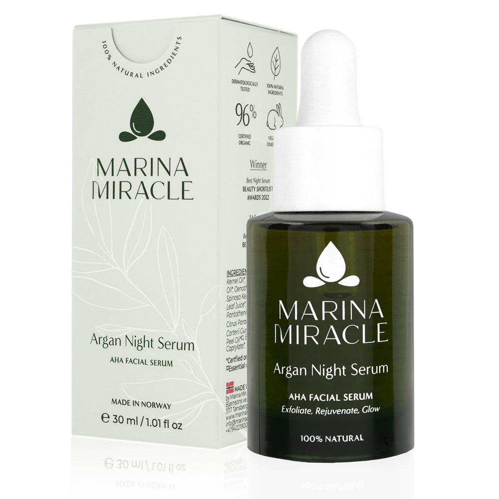 Marina Miracle Argan Night Serum 30 ml i flaske med pipette