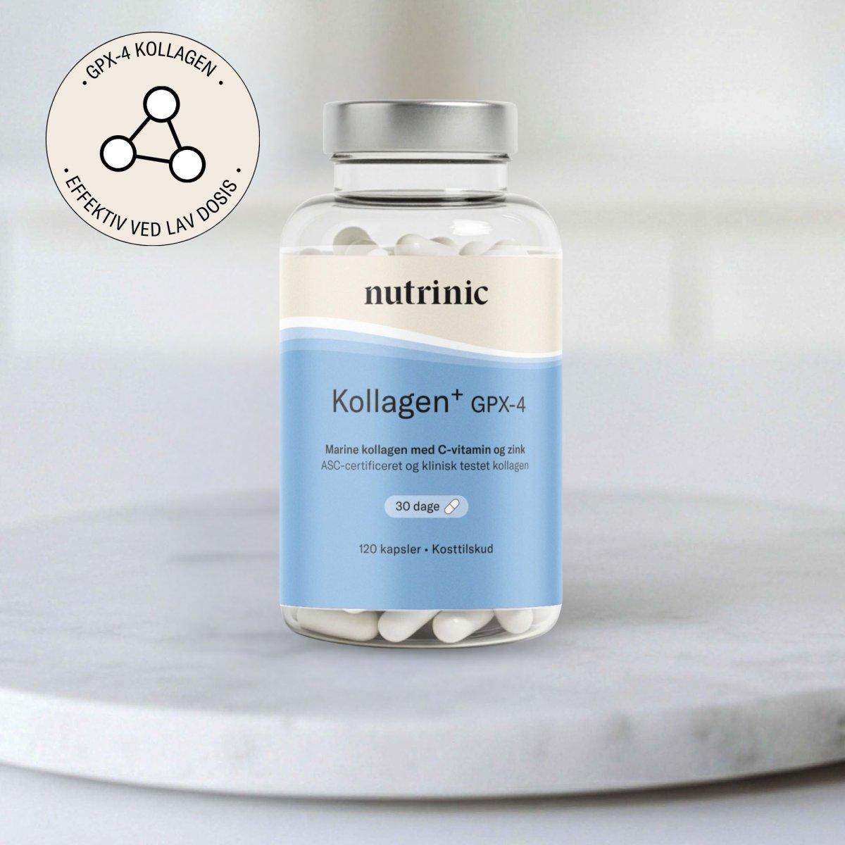 Nutrinic Kollagen Plus GPX-4 120 kapsler med kollagen i kapselform fra Stay Beautiful