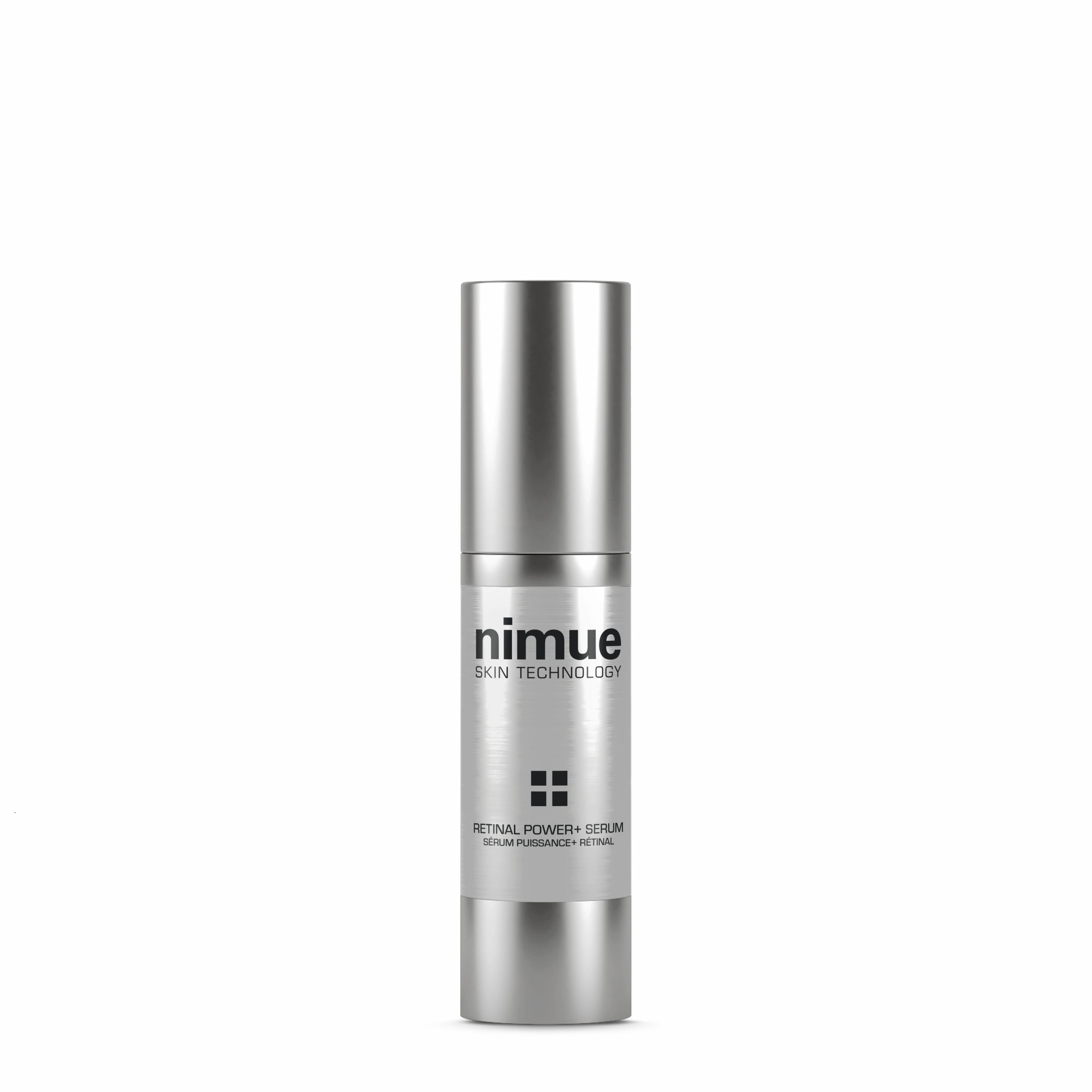 Nimue Retinal Power+ Serum 30 ml i sølvfarget pumpeflaske