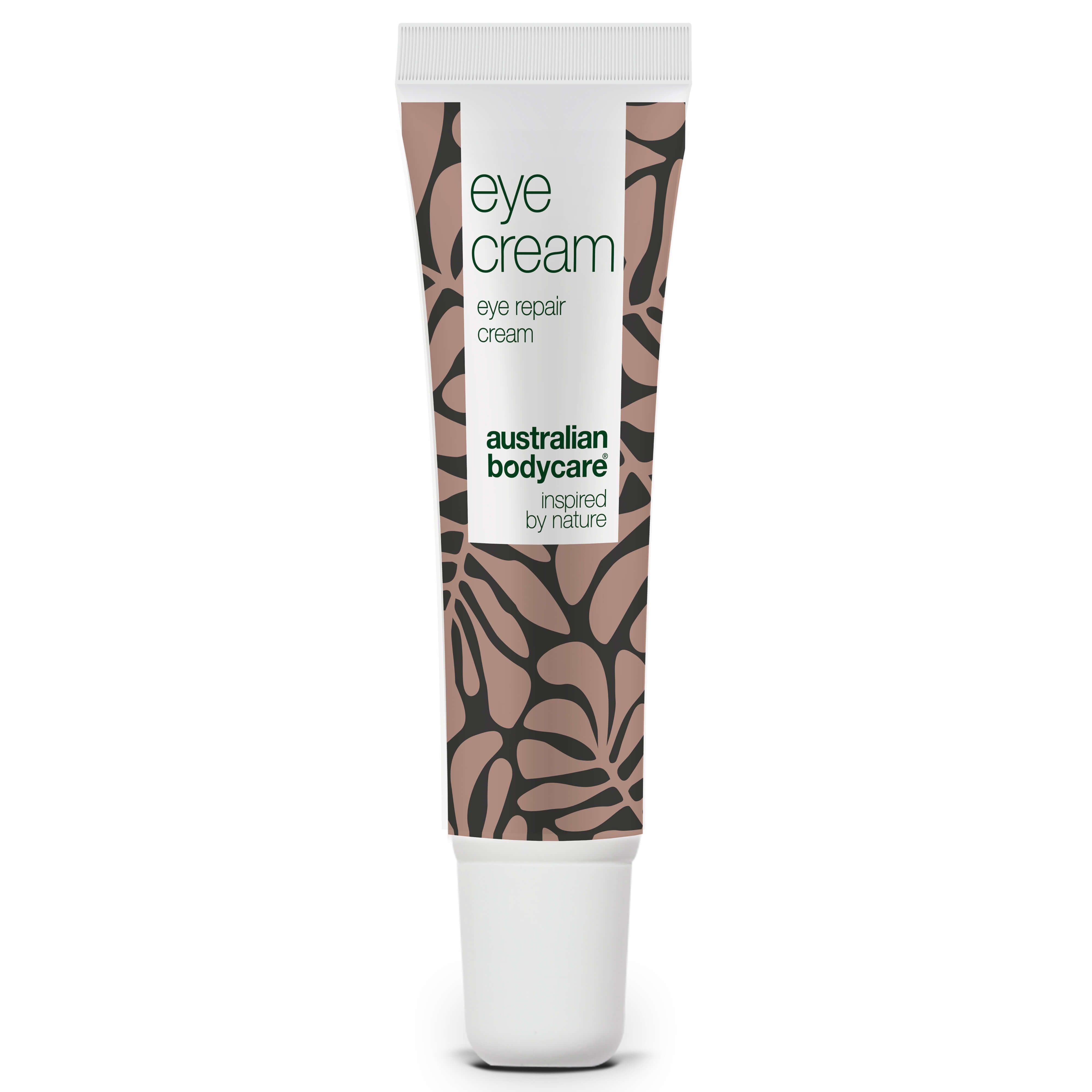 Australian Bodycare Øyekrem i hvit tube mot hvit bakgrunn