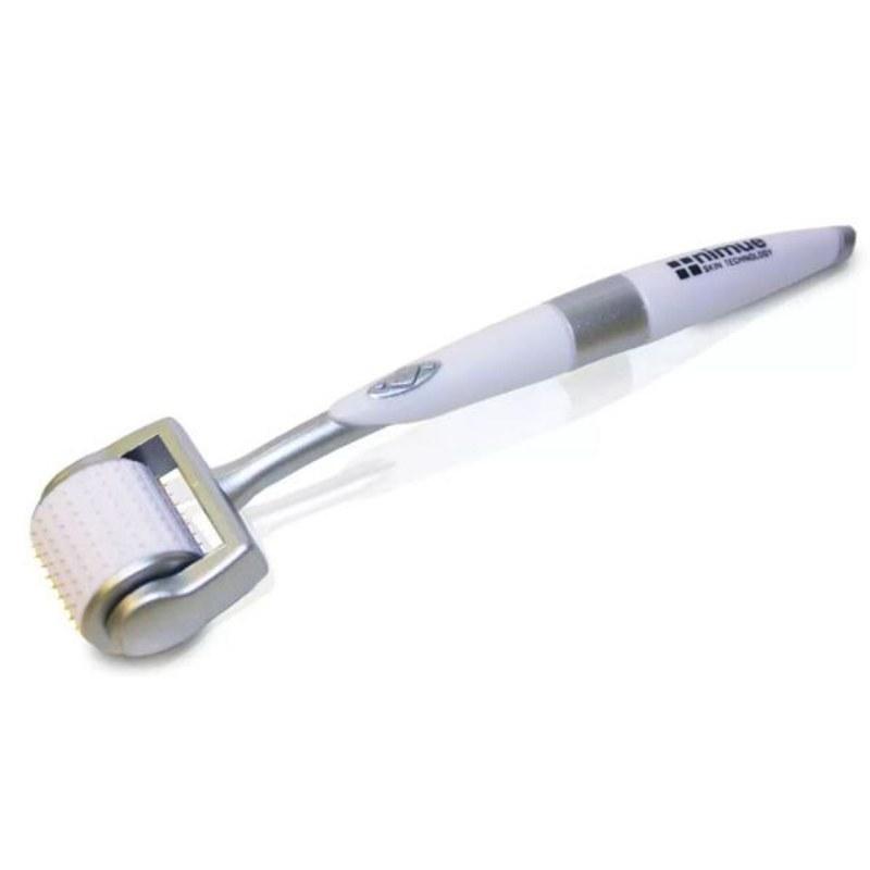 Nimue Professional Microneedle Roller 1.0 mm med hvitt håndtak, dermaroller for kollagenstimulering