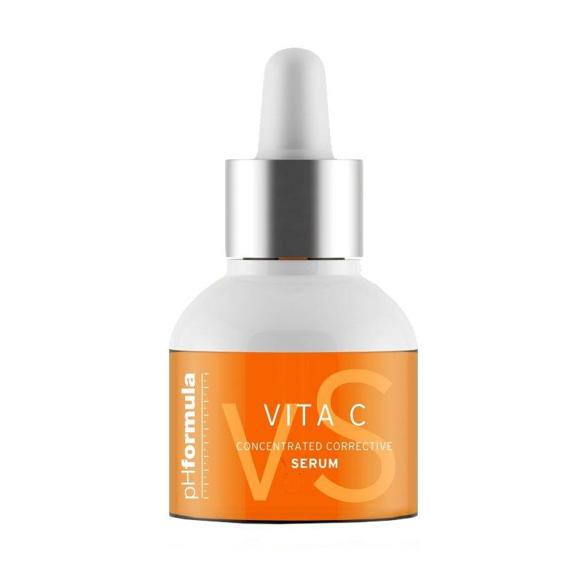 pHformula V.I.T.A. C Serum 30 ml i hvit glassflaske med oransje detaljer