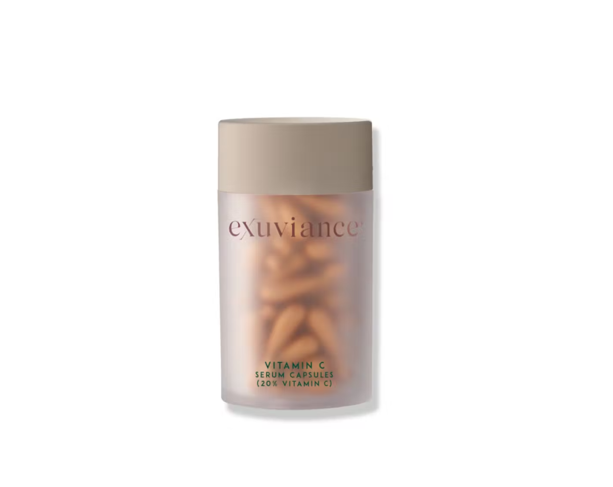Exuviance Vitamin C Serum Capsules 60 stk i hvit boks med enkeltdose-kapsler